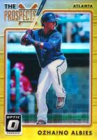 2017 Panini Donruss Optic the Prospects #TP4 Ozhaino Albies Gold Baseball Card