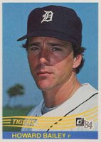 1984 Donruss #212 Howard Bailey Baseball Card