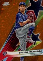 2024 Topps Chrome Cosmic Starfractor #92 Shota Imanaga Orange Galactic Baseball Card