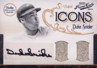 2010 Playoff Prime Cuts Icons #6 Duke Snider Materials Combo Signature Baseball Card