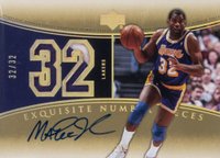 2004 Upper Deck Exquisite Collection Number Pieces Autographs #NP-MA Magic Johnson Basketball Card