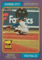 2023 Topps Heritage #85 Bobby Witt Jr. Chrome-Purple Hot Box Refractor Baseball Card