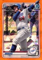 2020 Bowman Chrome Sapphire Edition #BCP131 Miguel Vargas Orange Baseball Card