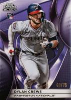2025 Topps Chrome Black #127 Dylan Crews Purple Refractor Baseball Card