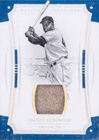 2017 Panini National Treasures #11 Jackie Robinson Relic-Holo Silver Baseball Card