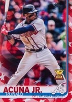 2019 Topps #1 Ronald Acuna Jr. Batting-Independence Day Baseball Card