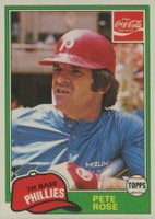 1981 Coca-Cola #8 Pete Rose Baseball Card
