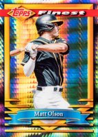 2021 Topps Finest Flashbacks #148 Matt Olson Prism Refractor Baseball Card