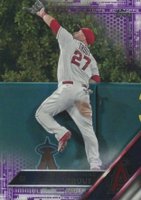 2016 Topps #1 Mike Trout Jumping-Purple Baseball Card