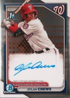 2024 Bowman Chrome Prospect Autographs #CPADC Dylan Crews Baseball Card