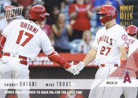 2018 Topps Now Moment of the Week #24W Mike Trout/Shohei Ohtani Gold Winner Baseball Card