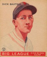 1933 Goudey #28 Dick Bartell White Background Baseball Card