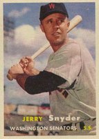 1957 Topps #22 Jerry Snyder Photo is Ed FitzGerald Baseball Card