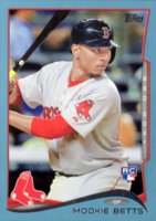 2014 Topps Update #US26 Mookie Betts Batting-Blue Walmart Border Baseball Card