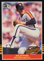 1985 Donruss Highlights #22 Nolan Ryan Baseball Card