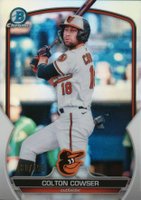 2023 Bowman Chrome Prospects #BCP144 Colton Cowser Refractor Baseball Card