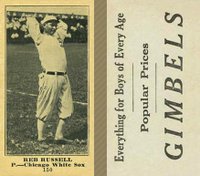 1916 Gimbels #150 Reb Russell Baseball Card