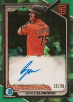 2024 Bowman Sapphire Edition Chrome Prospects Sapphire Autographs #BE Bryce Eldridge Green Baseball Card