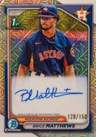 2024 Bowman Chrome Prospect Autographs #CPABM Brice Matthews Hta Choice Refractor Baseball Card