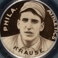 1910 Sweet Caporal Pins # Harry Krause Baseball Card