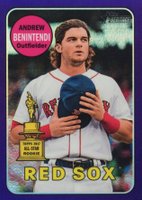 2018 Topps Heritage  #130 Andrew Benintendi Chrome-Purple Refractor Baseball Card