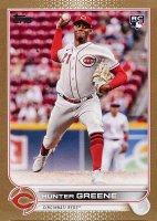 2022 Topps Update #US160 Hunter Greene Gold Baseball Card