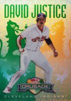 1998 Donruss Crusade #21 David Justice Green Baseball Card