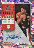2018 Panini Contenders  #111 Anfernee Simons Ball at Chest-Autograph-Cracked Ice Basketball Card