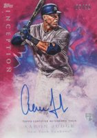 2017 Topps Inception #112 Aaron Judge Autograph-Magenta Baseball Card