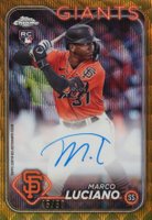 2024 Topps Chrome Rookie Autographs #RAML Marco Luciano Gold Wave Refractor Baseball Card