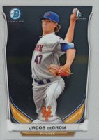2014 Bowman Prospects  #BCP73 Jacob DeGrom Chrome Baseball Card