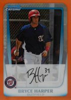 2011 Bowman Chrome Prospects #BCP111 Bryce Harper Orange Refractor Baseball Card