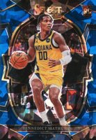 2022 Panini Select #79 Bennedict Mathurin Blue Cracked Ice Basketball Card