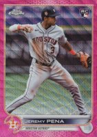 2022 Topps Chrome Update #USC136 Jeremy Pena Pink Wave Baseball Card