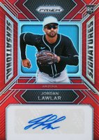 2024 Panini Prizm Sensational Signatures #SSJL Jordan Lawlar Red Prizm Baseball Card