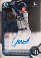 2022 Bowman Chrome Prospect Autographs #CPACM Curtis Mead Baseball Card