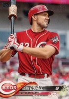 2018 Topps #589 Adam Duvall Red Jersey Baseball Card