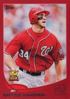 2013 Topps #1 Bryce Harper Looking Left-Target Red Border Baseball Card