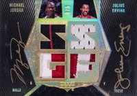 2007 Upper Deck Black Patches Autographs Dual #DPAJE Michael Jordan/Julius Erving Gold Basketball Card