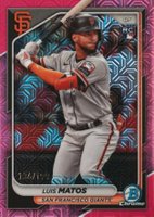 2024 Bowman Mega Box Chrome #12 Luis Matos Pink Refractor Baseball Card