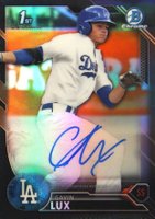 2016 Bowman Draft Chrome Draft Picks Autographs #CDAGL Gavin Lux Black Refractor Baseball Card