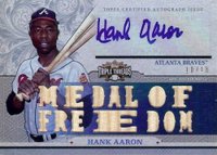 2014 Topps Triple Threads Autograph Relics #HA3 Hank Aaron Baseball Card
