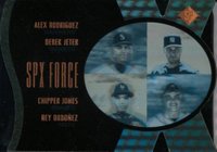 1997 SP SPx Force #6 Alex Rodriguez/Derek Jeter/Chipper Jones/Rey Ordonez Baseball Card