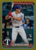 2024 Topps Chrome #122 Wyatt Langford Gold Refractor Baseball Card