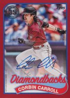 2024 Topps 1989 Topps Baseball Autographs #89BACCA Corbin Carroll Red Baseball Card