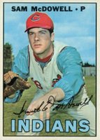1967 Topps #295 Sam McDowell Baseball Card