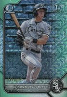 2022 Bowman Mega Box Chrome #71 Colson Montgomery Aqua Refractor Baseball Card