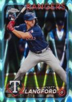 2024 Topps Chrome Update #USC35 Wyatt Langford Aqua Raywave Baseball Card
