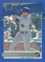 2020 Panini Donruss #44 Gavin Lux Holo Blue Baseball Card
