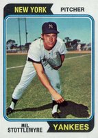 1974 Topps #44 Mel Stottlemyre Baseball Card